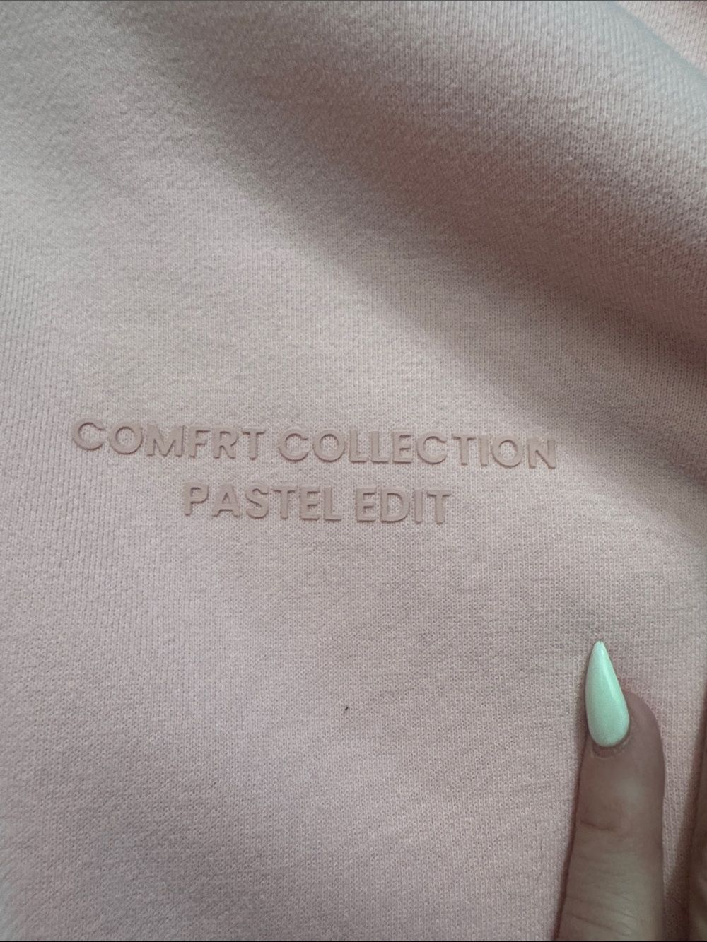 Pastel Pink Full-Zip Hooded Zip Up Sweatshirt - Picture 2 of 3